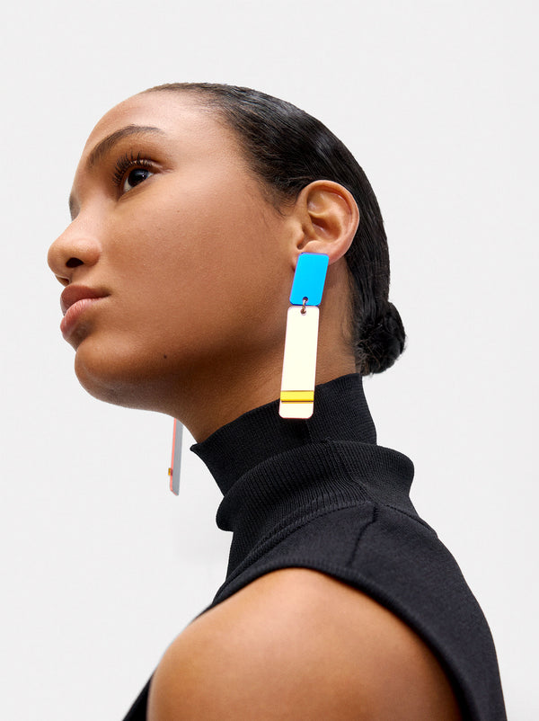 Long Rectangular Earrings