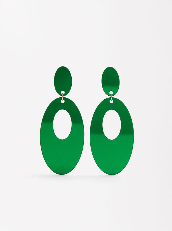 Long Oval Earrings