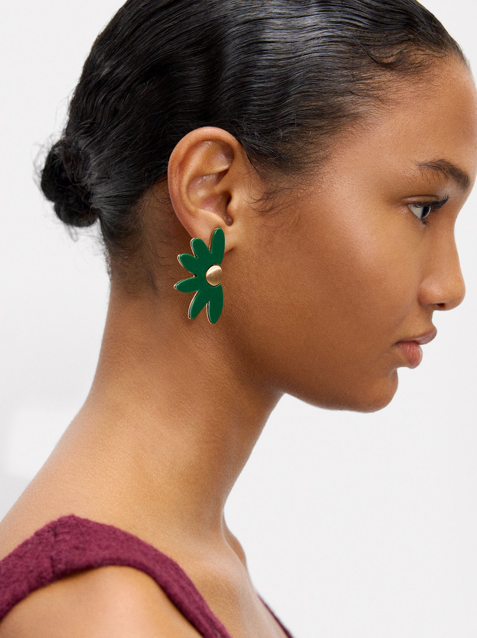 Half Flower Earrings