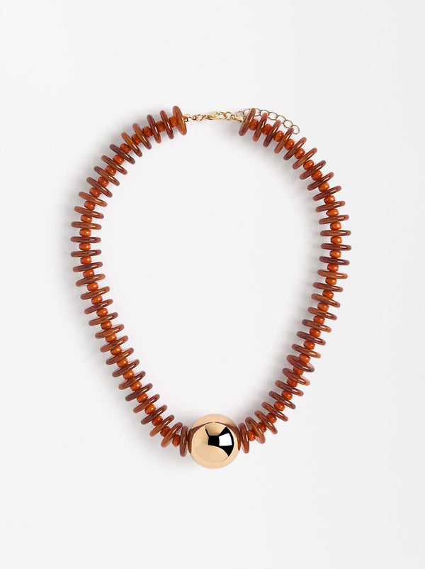 Short Necklace With Sphere