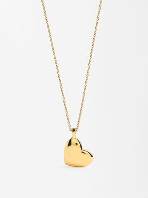 Heart Relic Necklace With 18k Gold Plating