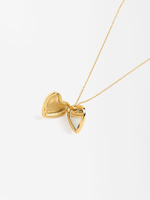 Heart Relic Necklace With 18k Gold Plating