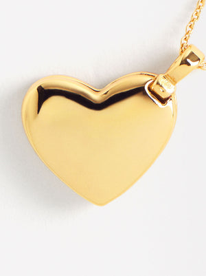 Heart Relic Necklace With 18k Gold Plating