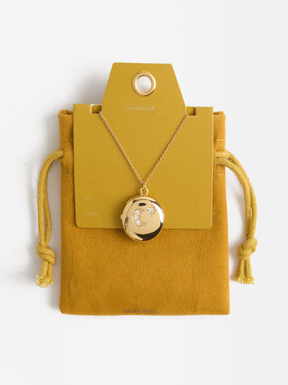 Relic Medal Necklace With Zirconias And 18k Gold Plating