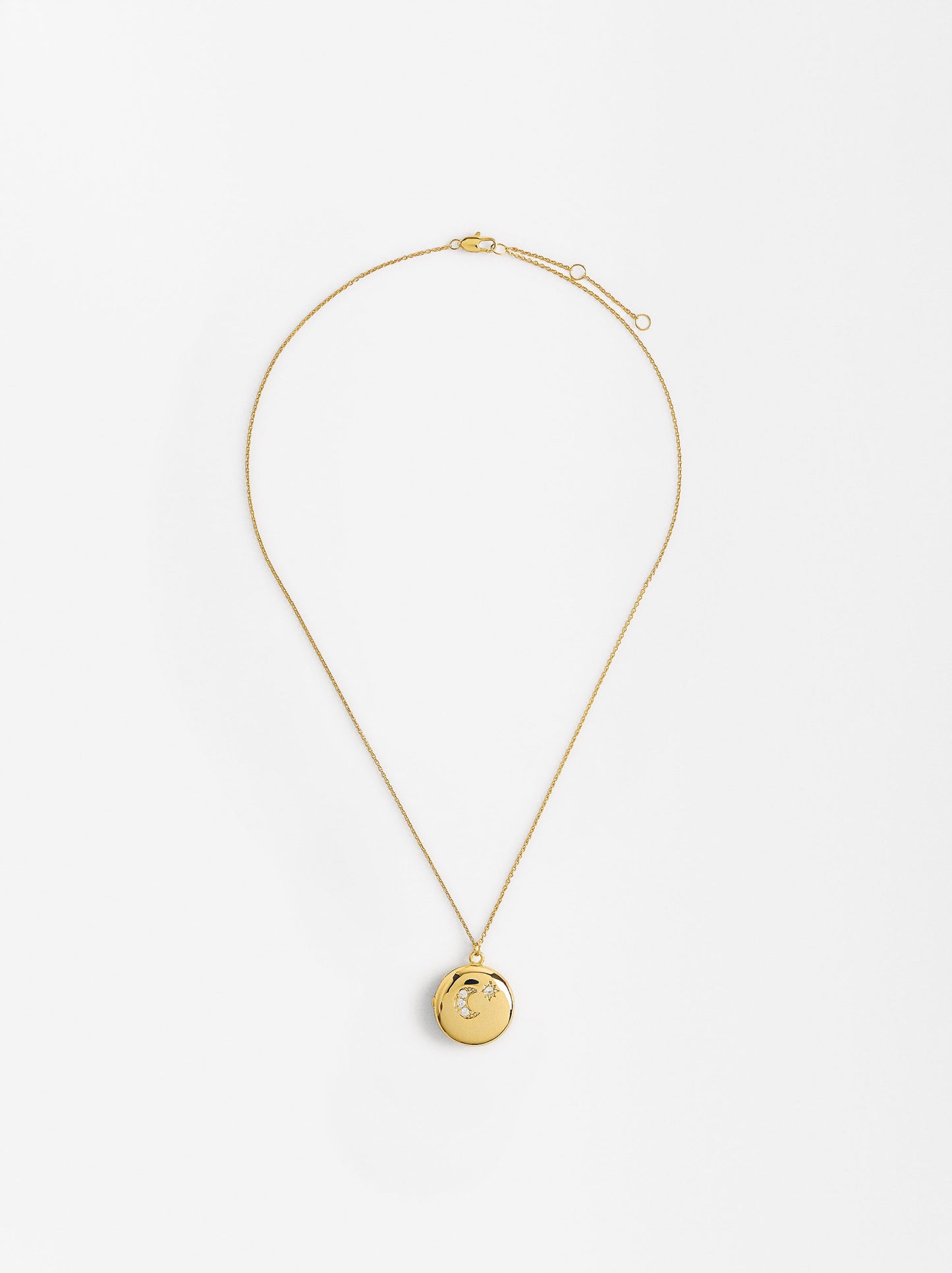 Relic Medal Necklace With Zirconias And 18k Gold Plating