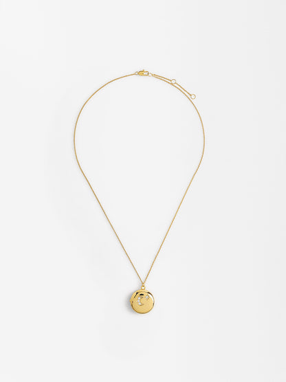 Relic Medal Necklace With Zirconias And 18k Gold Plating