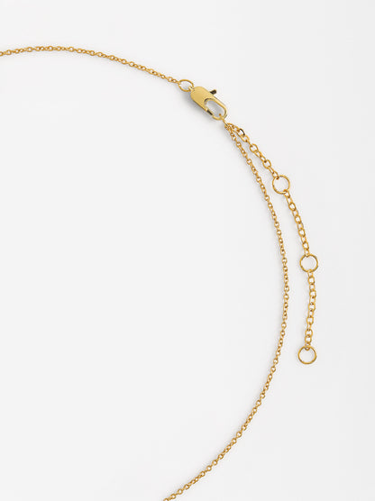 Relic Medal Necklace With Zirconias And 18k Gold Plating