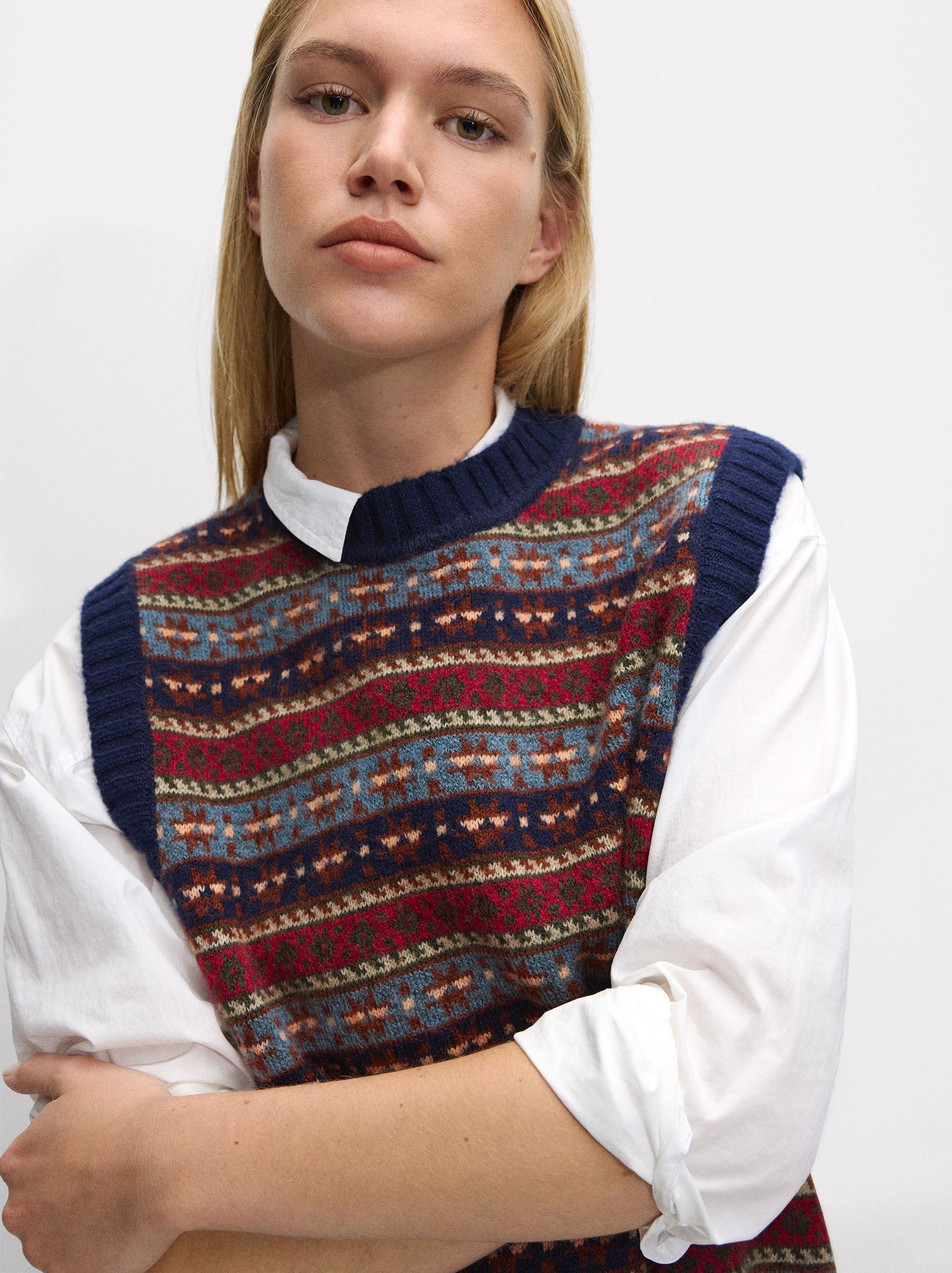 Jacquard Knit Vest