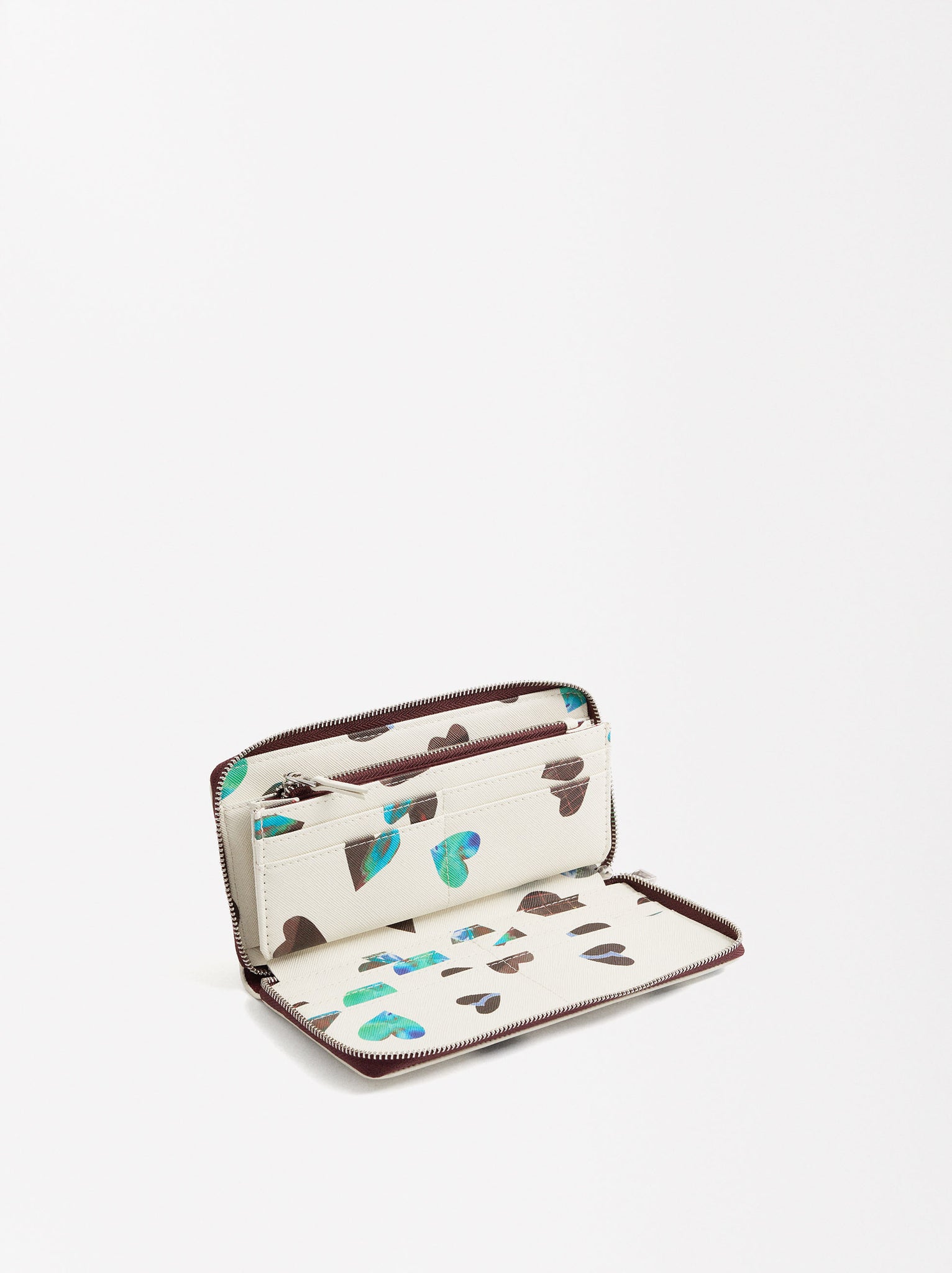 Heart-Printed Wallet