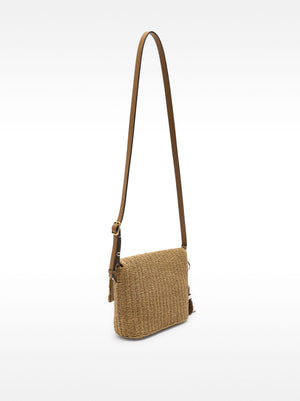 Crossbody Bag With Straw Effect