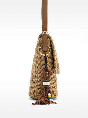 Crossbody Bag With Straw Effect