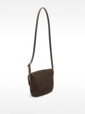 Crossbody Bag With Straw Effect