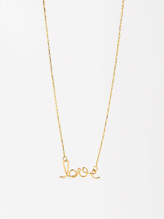 Thin Love Necklace - Stainless Steel