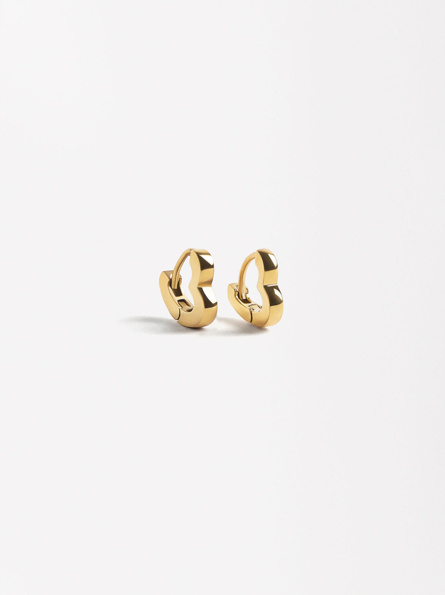 Heart Hoop Earrings - Stainless Steel