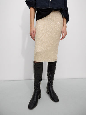 Midi Skirt With Sequins