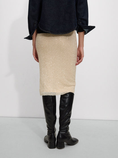 Midi Skirt With Sequins