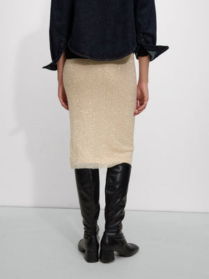 Midi Skirt With Sequins