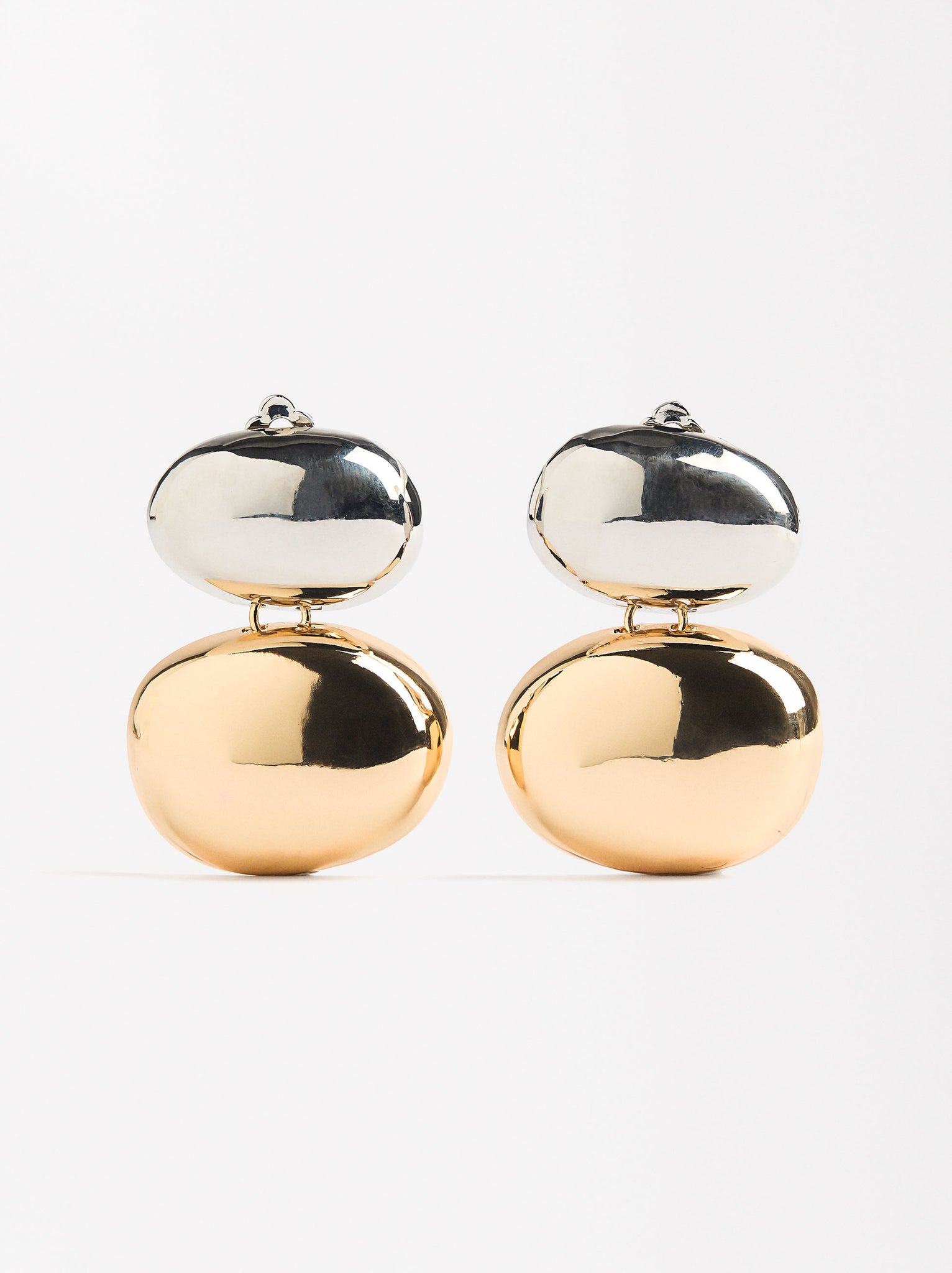 Bicolor Oval Earrings