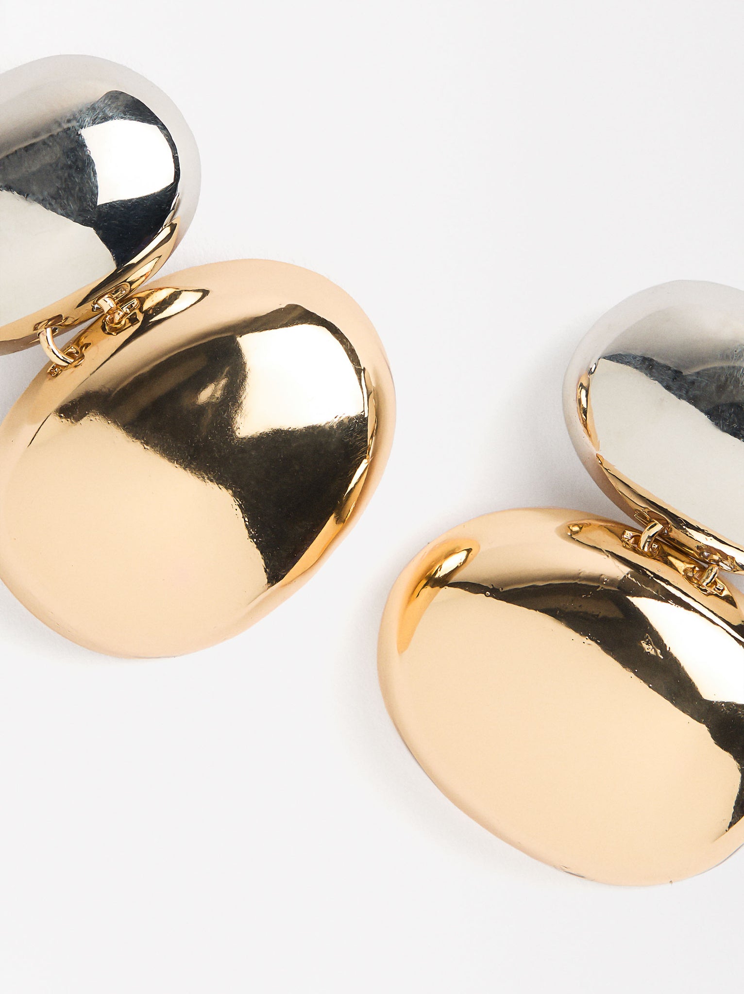 Bicolor Oval Earrings