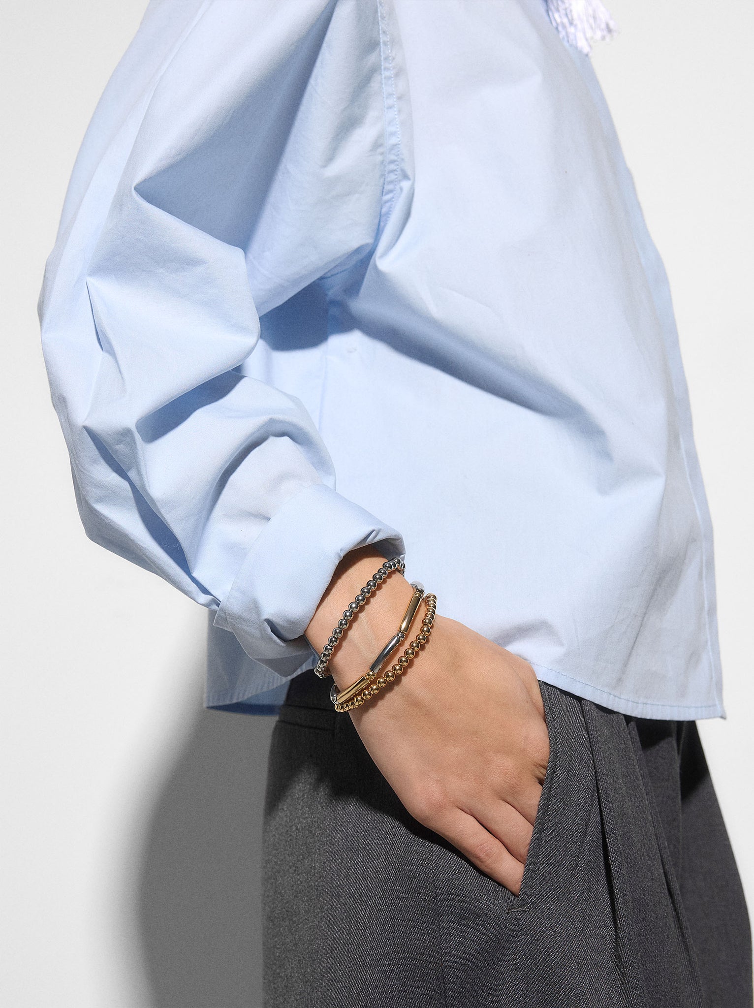 Bicolor Elastic Bracelet Set
