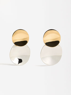 Bicolor Round Earrings