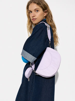 Nylon Crossbody Bag With Charm