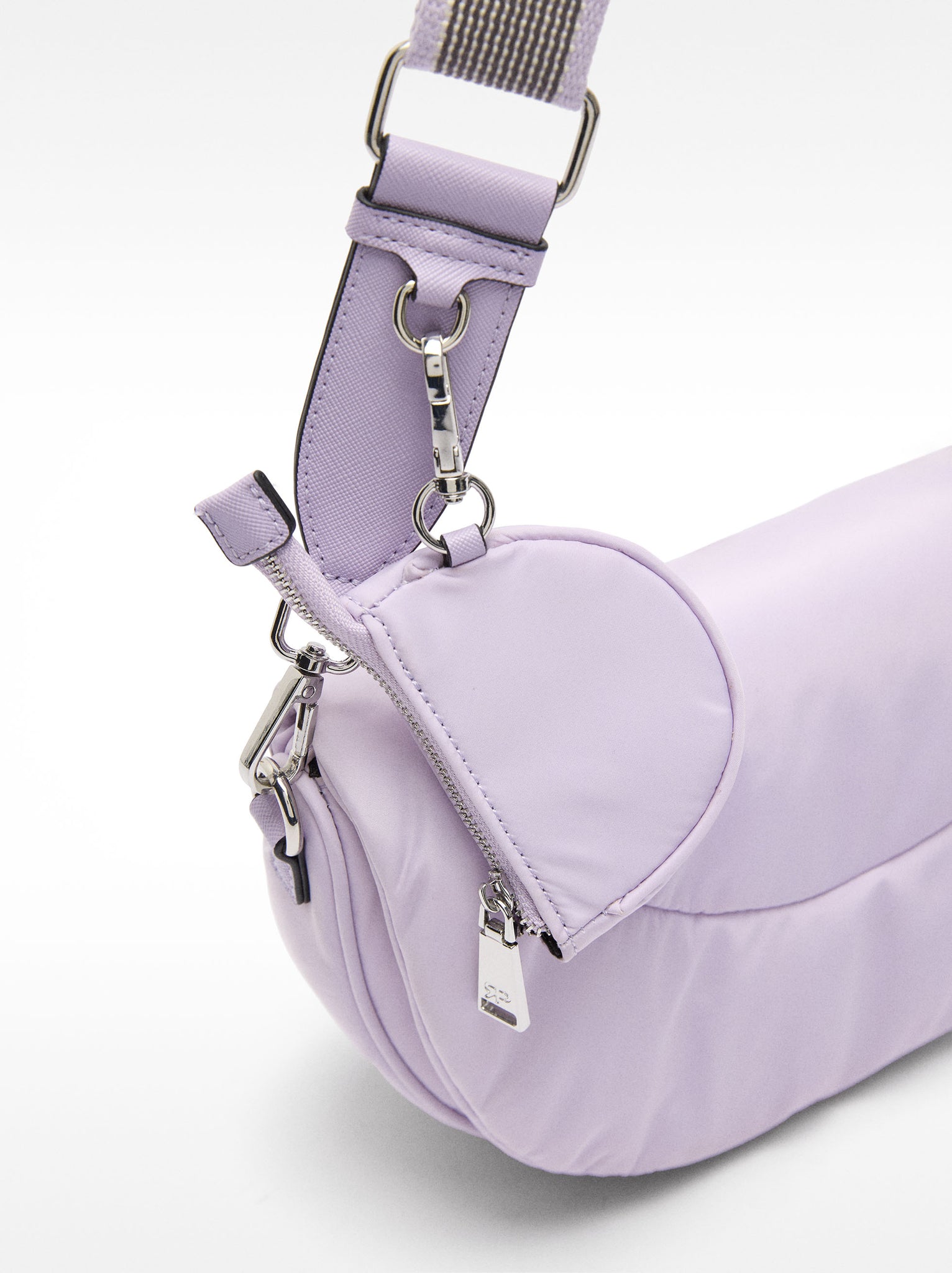 Nylon Crossbody Bag With Charm