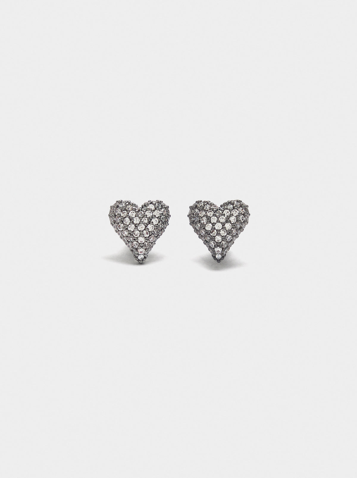 Heart Earrings With Zirconia