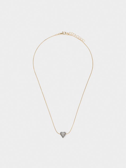 Heart Pendant Necklace With Zirconia