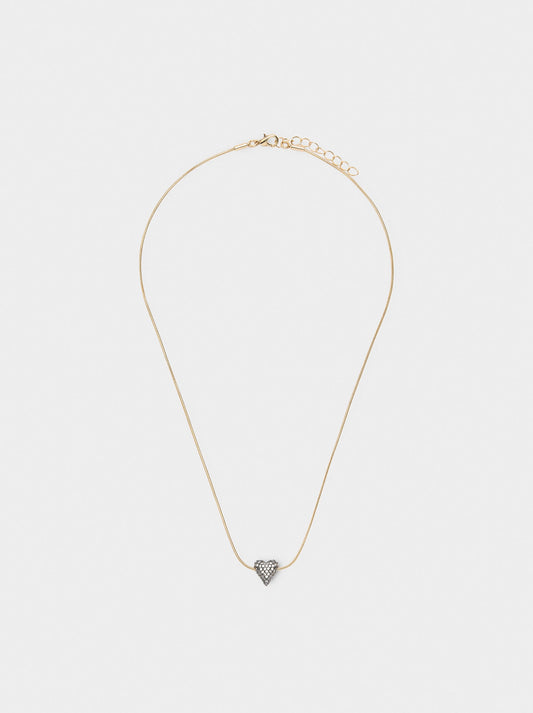 Heart Pendant Necklace With Zirconia