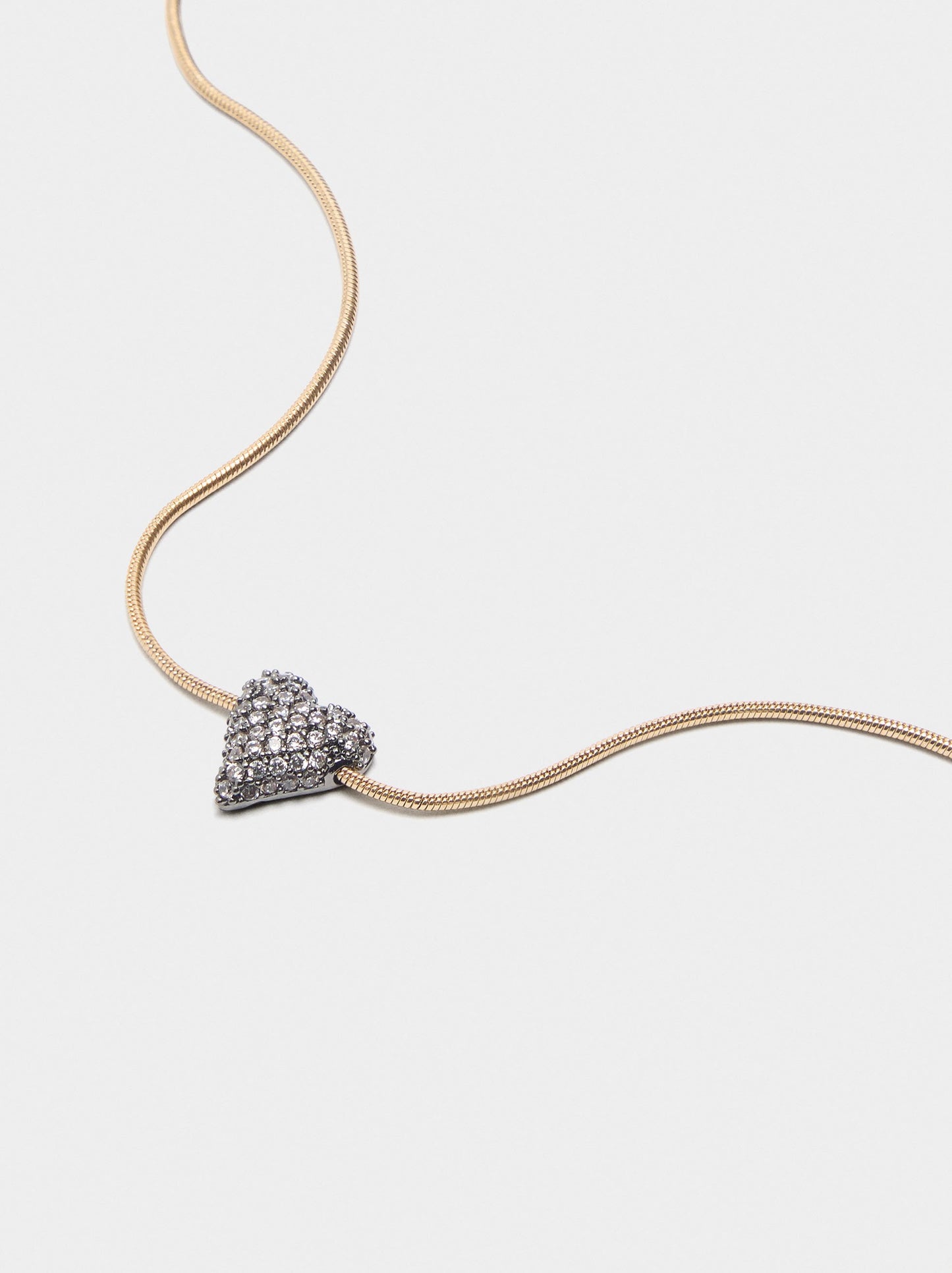 Heart Pendant Necklace With Zirconia