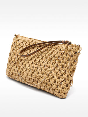 Envelope Bag With Straw Effect