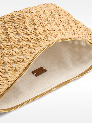 Envelope Bag With Straw Effect