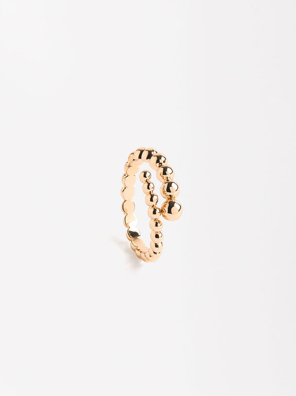 Crossed Ring With Spheres