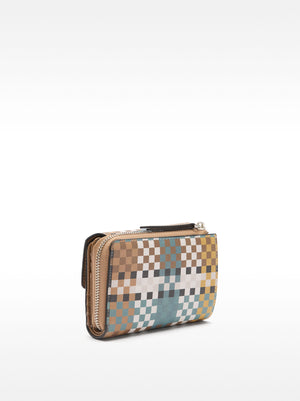 Squares-Printed Wallet S