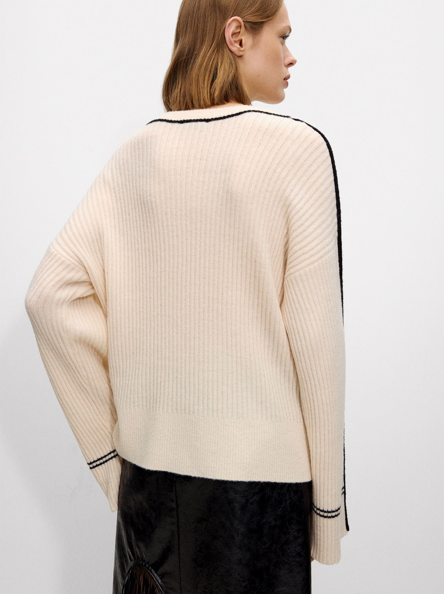 Knit Sweater With Contrast Detail