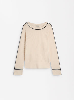 Knit Sweater With Contrast Detail