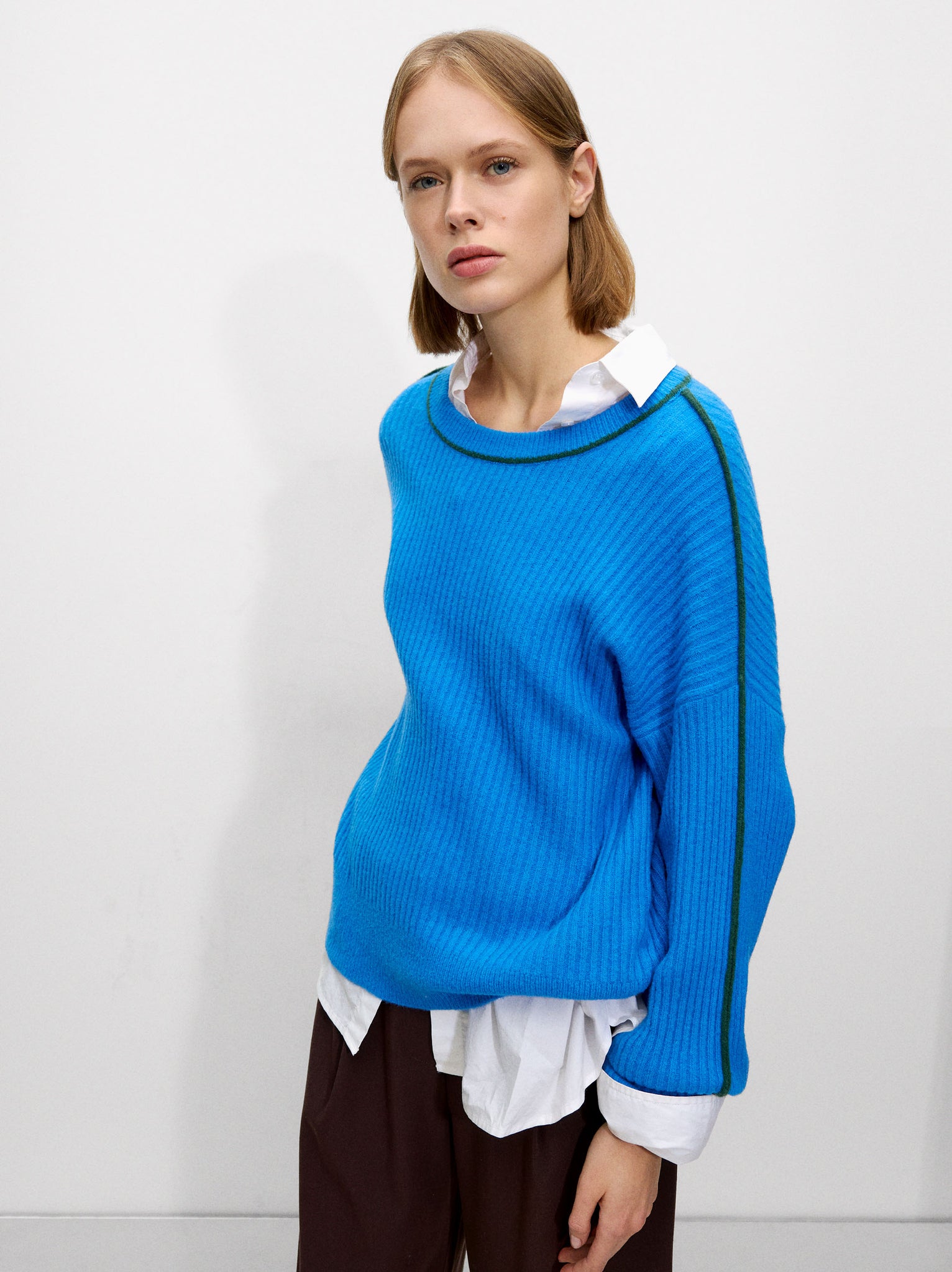 Knit Sweater With Contrast Detail