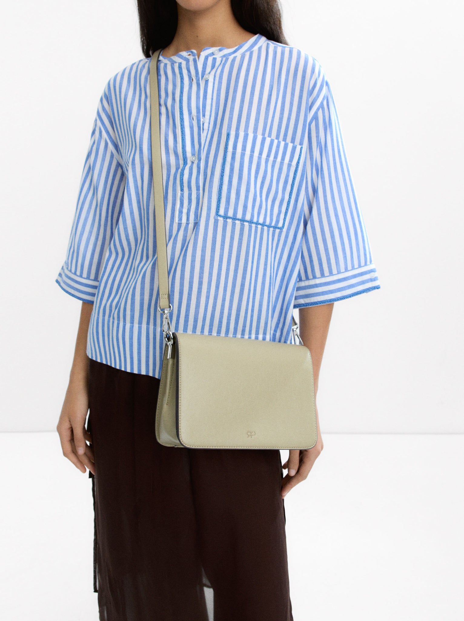 Shoulder Bag With Flap Closure