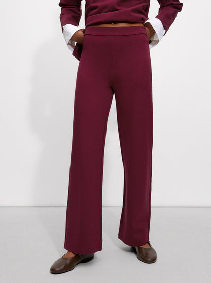 Straight-Leg Mid-Rise Trousers