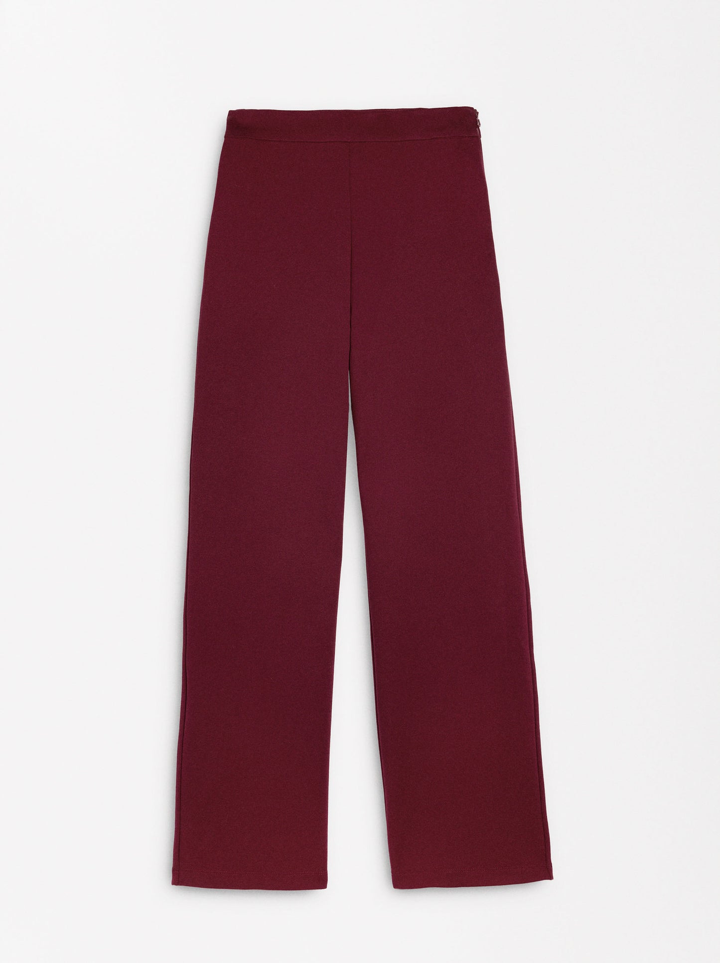 Straight-Leg Mid-Rise Trousers