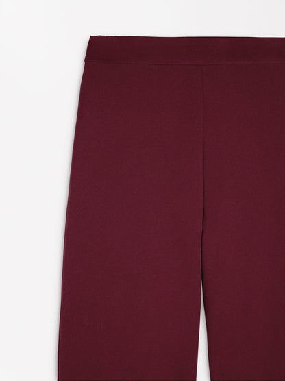 Straight-Leg Mid-Rise Trousers