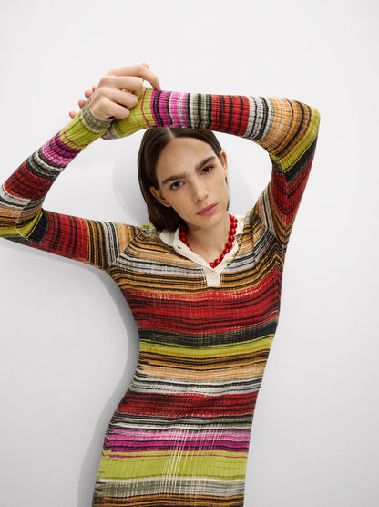 Knit Striped Dress