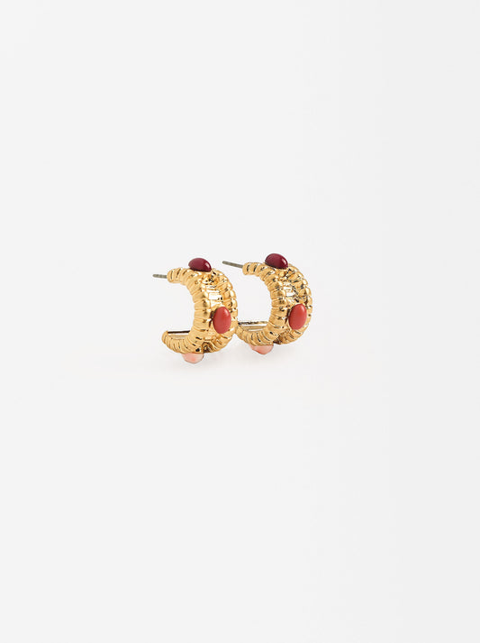 Open Hoops With Stones