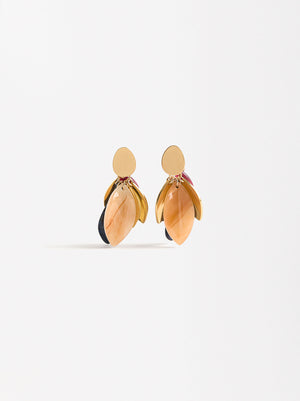 Multi-Colored Leaf Earrings