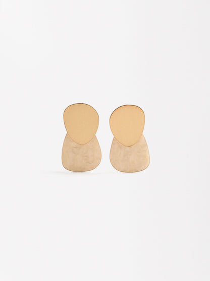 Oval Pearl-Effect Earrings