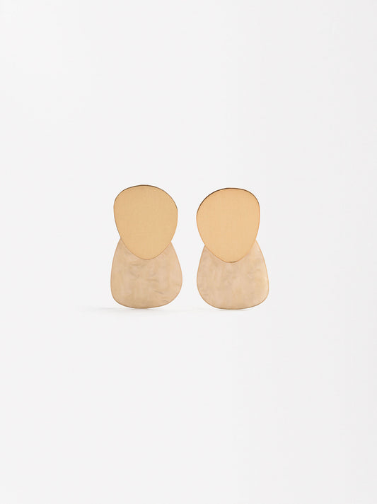 Oval Pearl-Effect Earrings