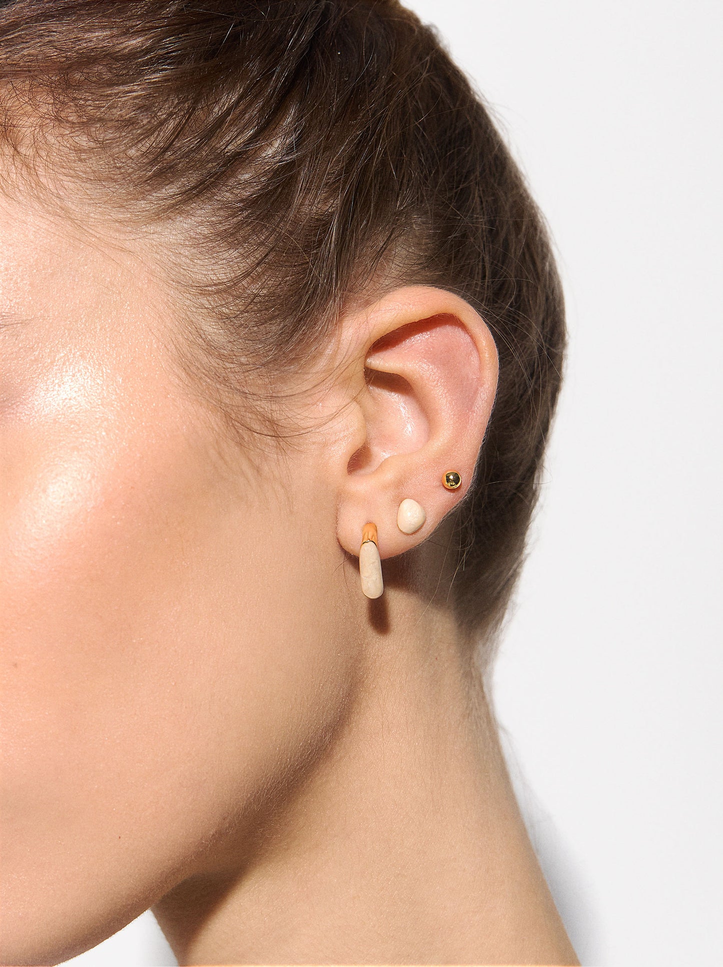 Resin Earrings Set With Enamel