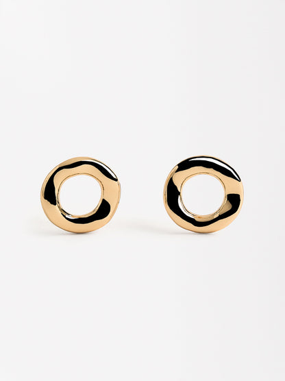 Earrings With Irregular Hoops