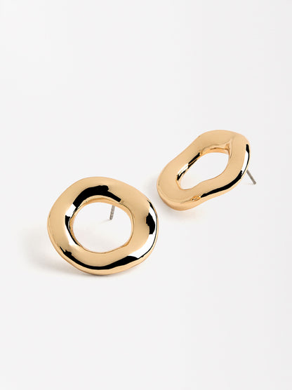 Earrings With Irregular Hoops